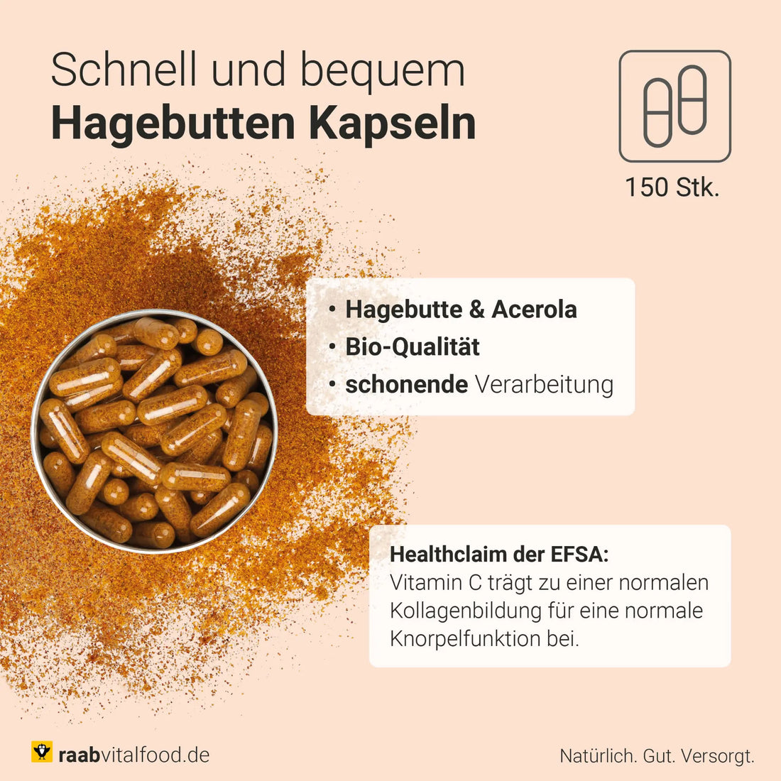 Bio Hagebutten Kapseln