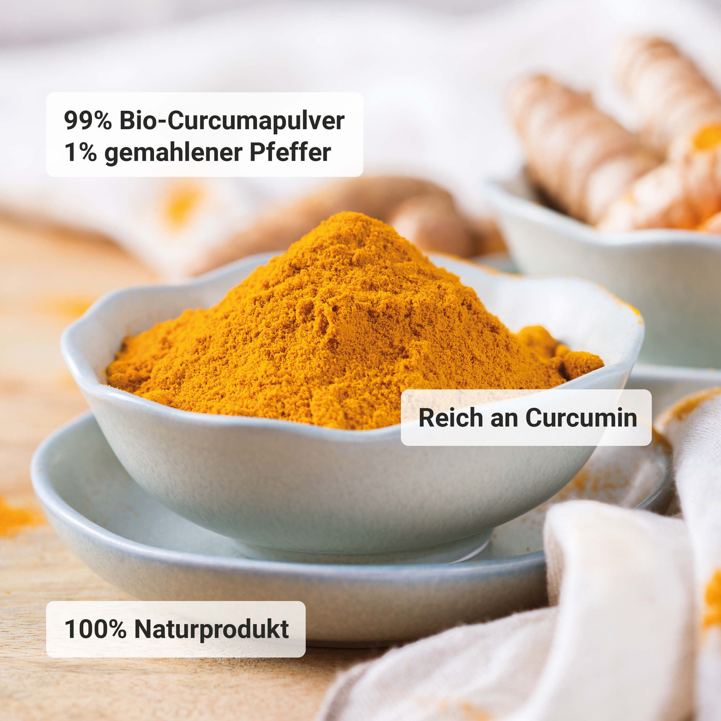 Organic Curcuma and Pepper Mix Powder
