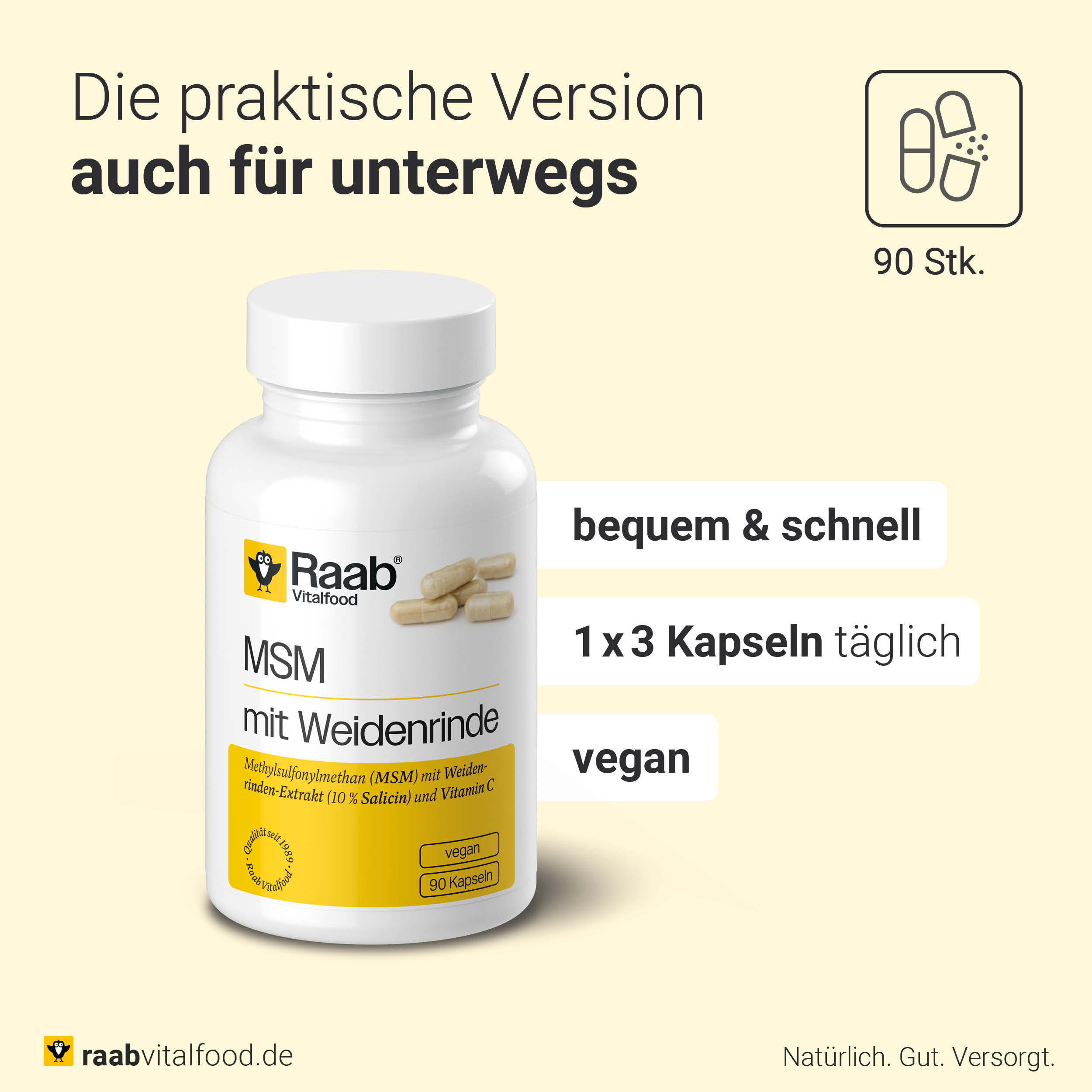 MSM willow bark capsules