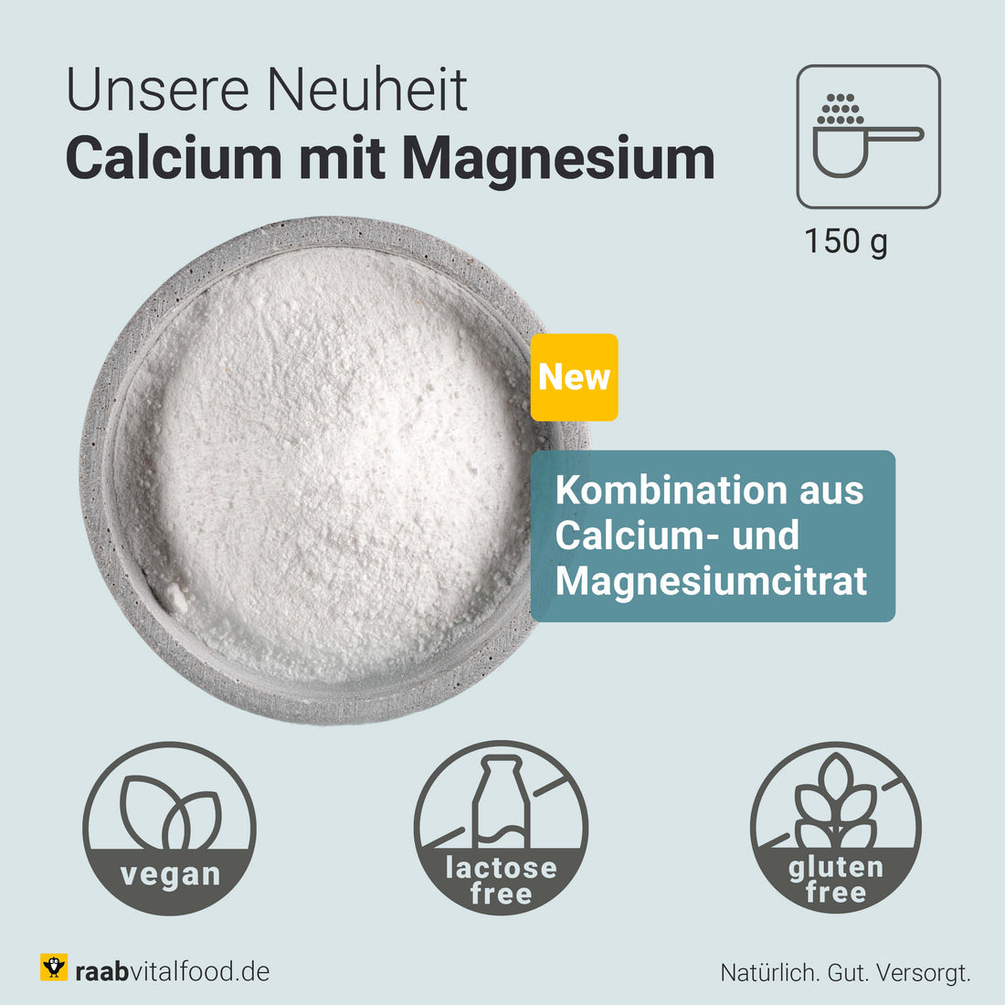 Calcium mit Magnesium Pulver