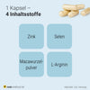 1 Kapseln - 4 Inhaltsstoffe: Zink, Selen, Macawurzelpulver und L-Ariginin - Raab Vitalfood Fertil Komplex