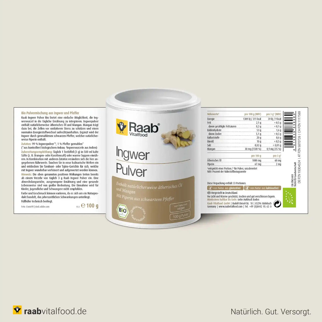 Bio Ingwer Pulver