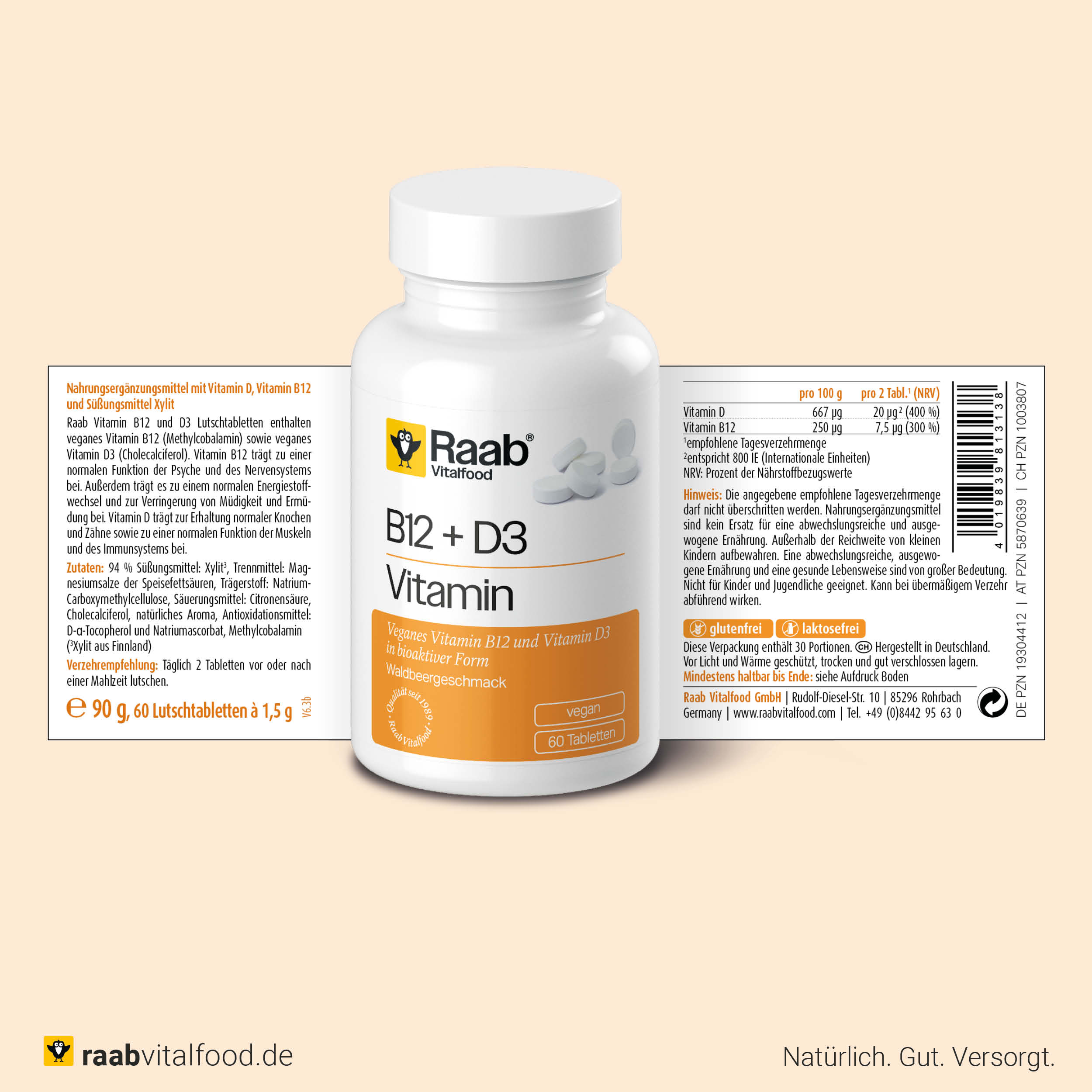 Vitamin B12 + D3 Tabletten