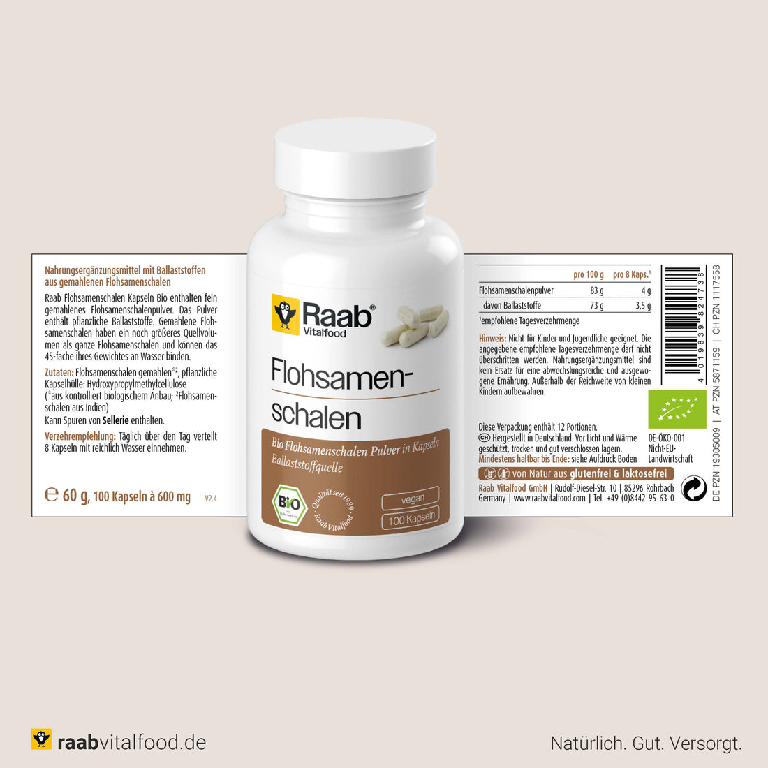 Bio Flohsamenschalen Kapseln