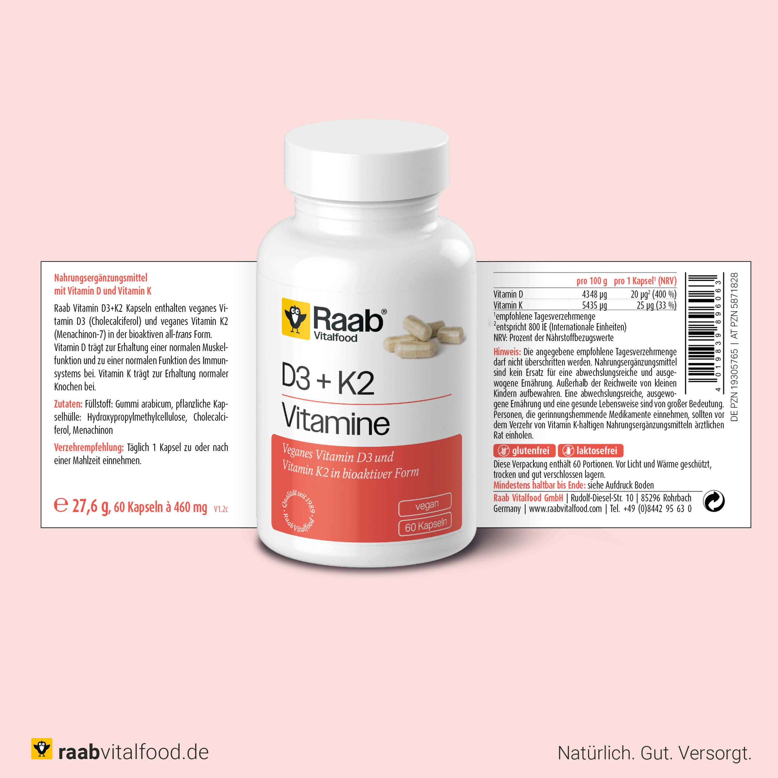Vitamin D3 + K2 Kapseln