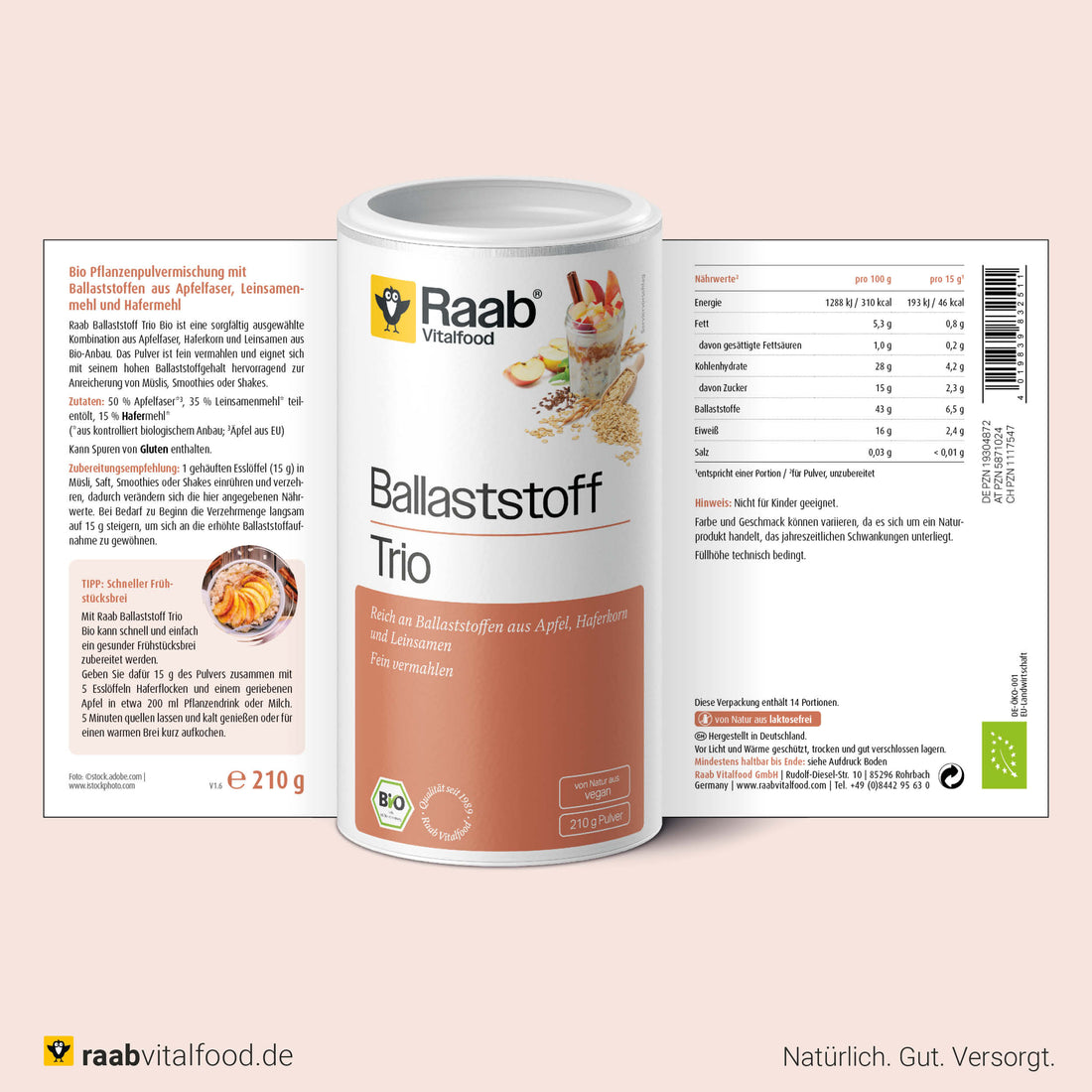 Bio Ballaststoff Trio Pulver